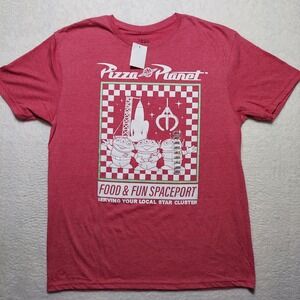 Disney Pixar Pizza Planet T-Shirt Mens Large Red New Toy Story Graphic Tee